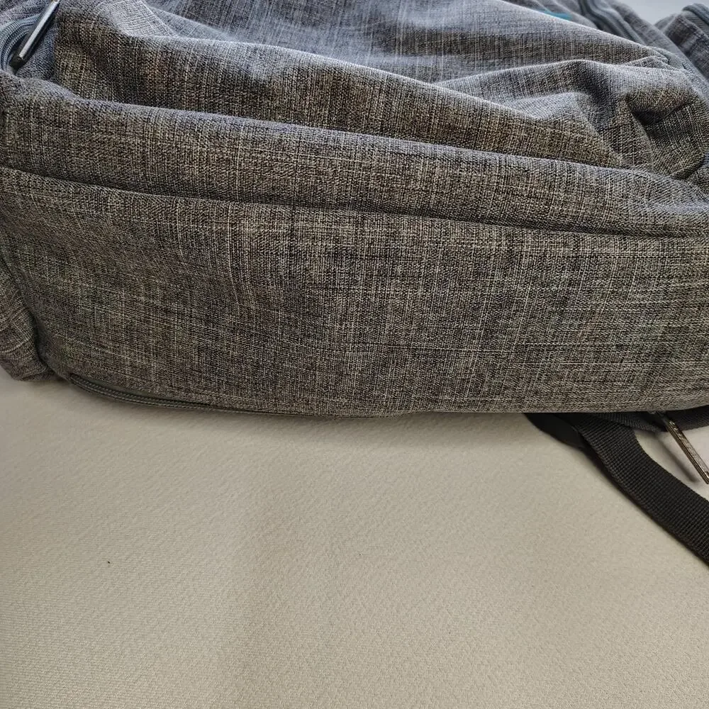 CoolBELL Diaper Bag Backpack Gray Insulated Bottle Pockets Travel Baby Carry On
